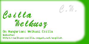 csilla welkusz business card